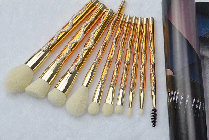10 3D snake Teng makeup brushes