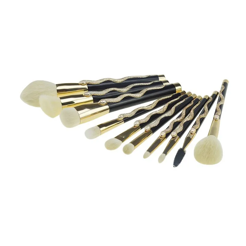 10 3D snake Teng makeup brushes