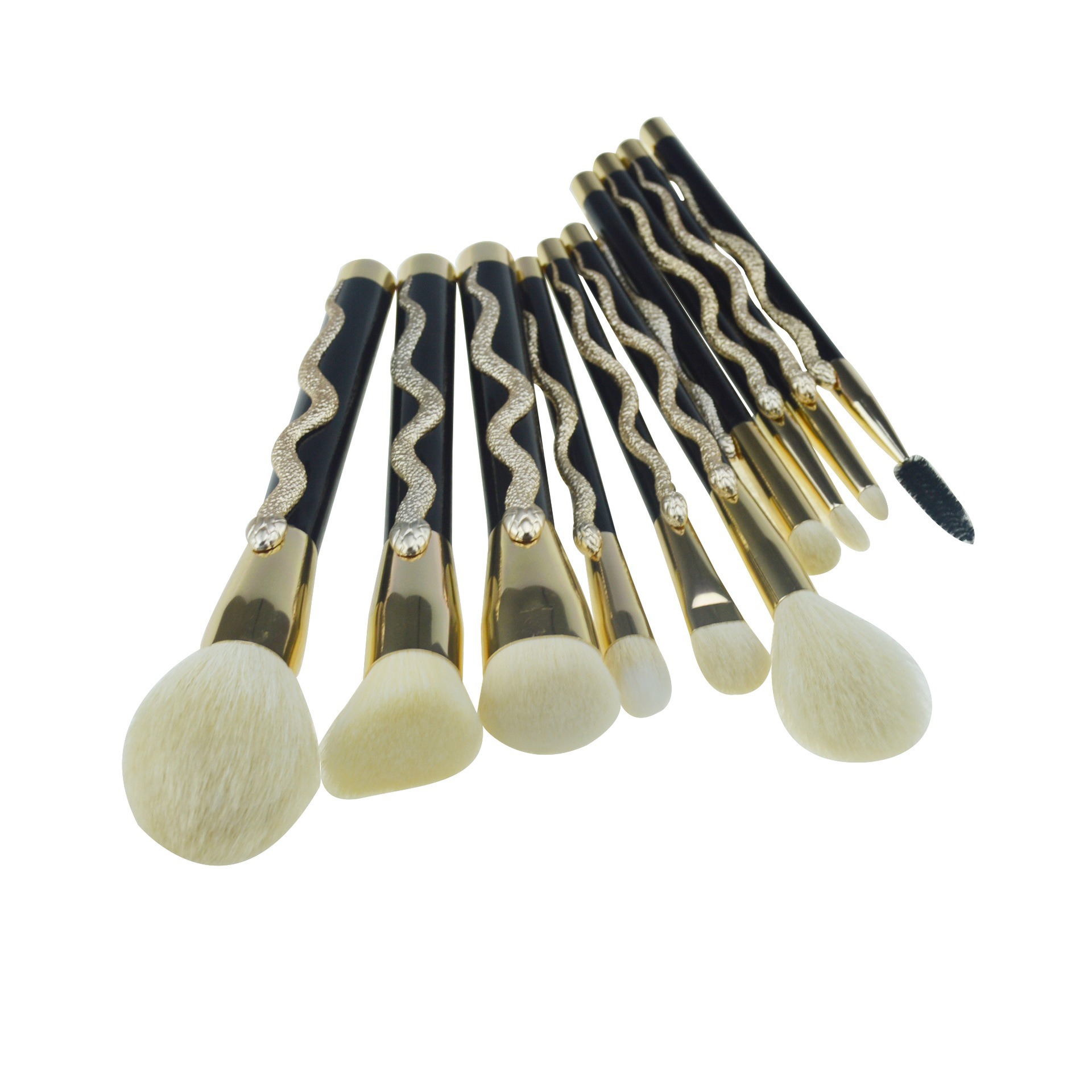 10 3D snake Teng makeup brushes