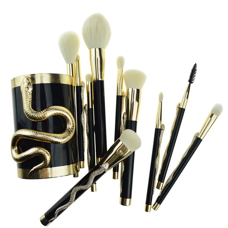 10 3D snake Teng makeup brushes