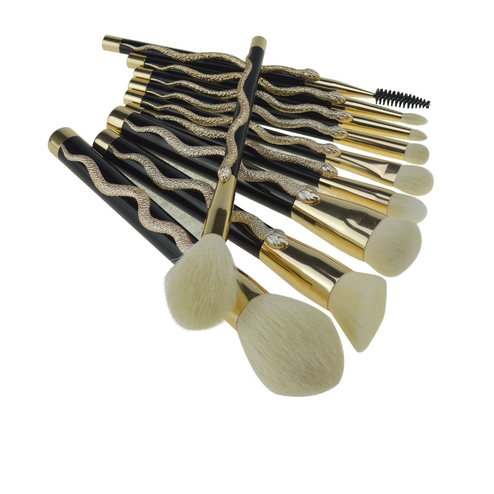 10 3D snake Teng makeup brushes