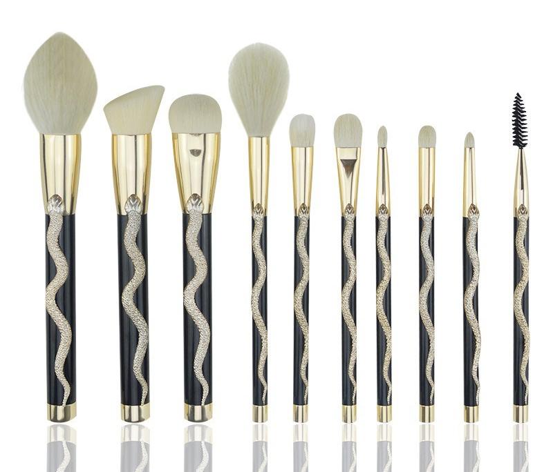 10 3D snake Teng makeup brushes