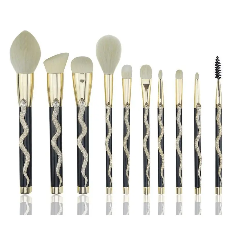 10 3D snake Teng makeup brushes