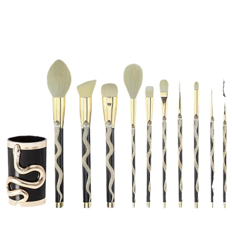 10 3D snake Teng makeup brushes