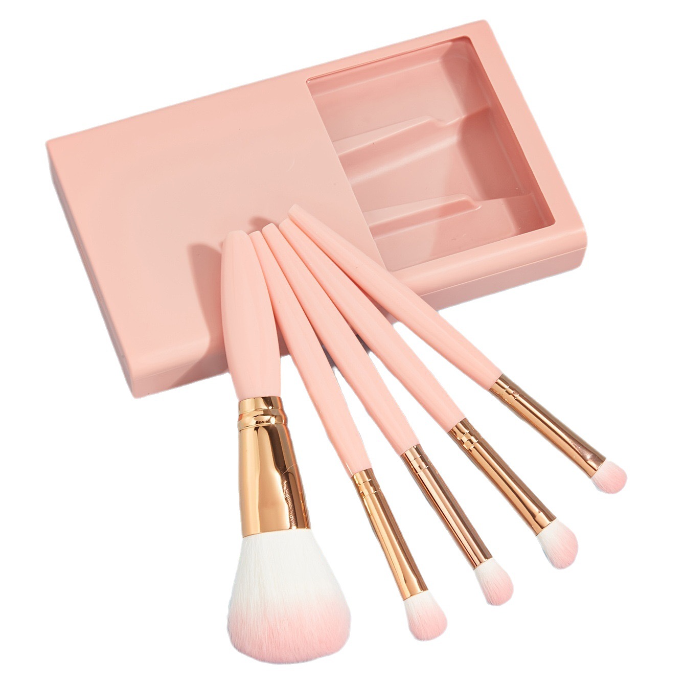 5 travel sets with mirror makeup brushes