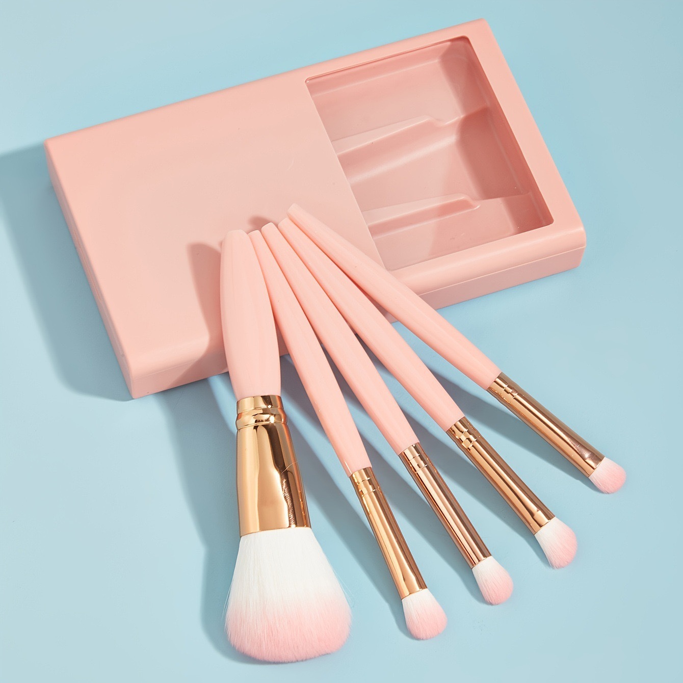 5 travel sets with mirror makeup brushes