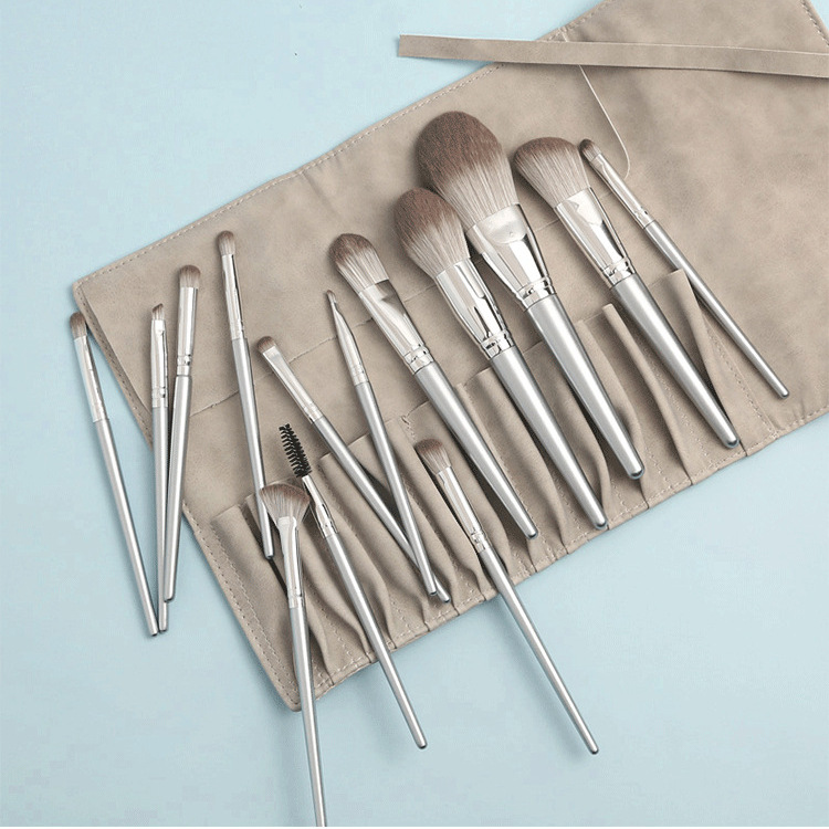 Complete set of 14 ultra soft hair makeup brushes
