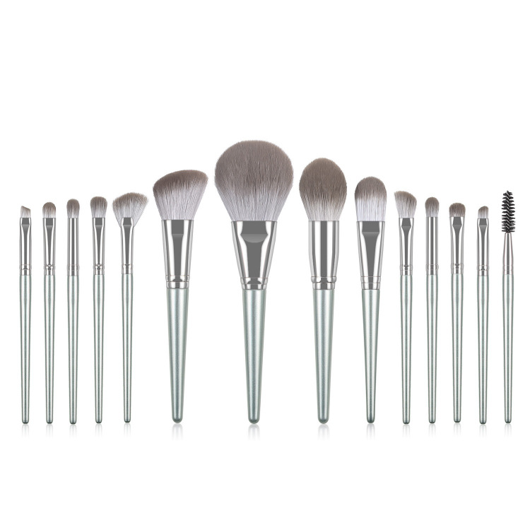 Complete set of 14 ultra soft hair makeup brushes