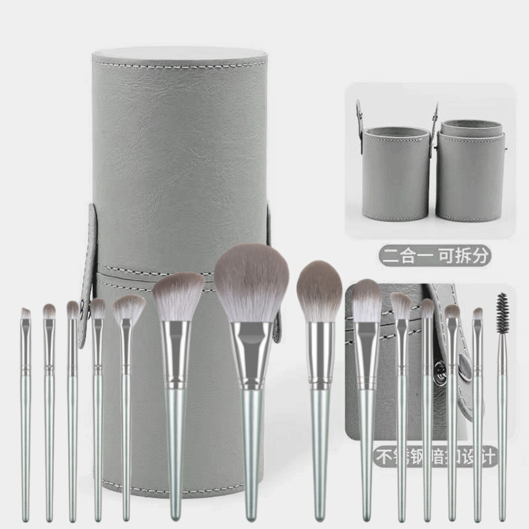 Complete set of 14 ultra soft hair makeup brushes