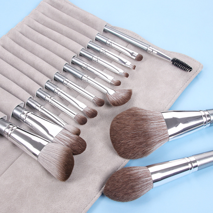 Complete set of 14 ultra soft hair makeup brushes
