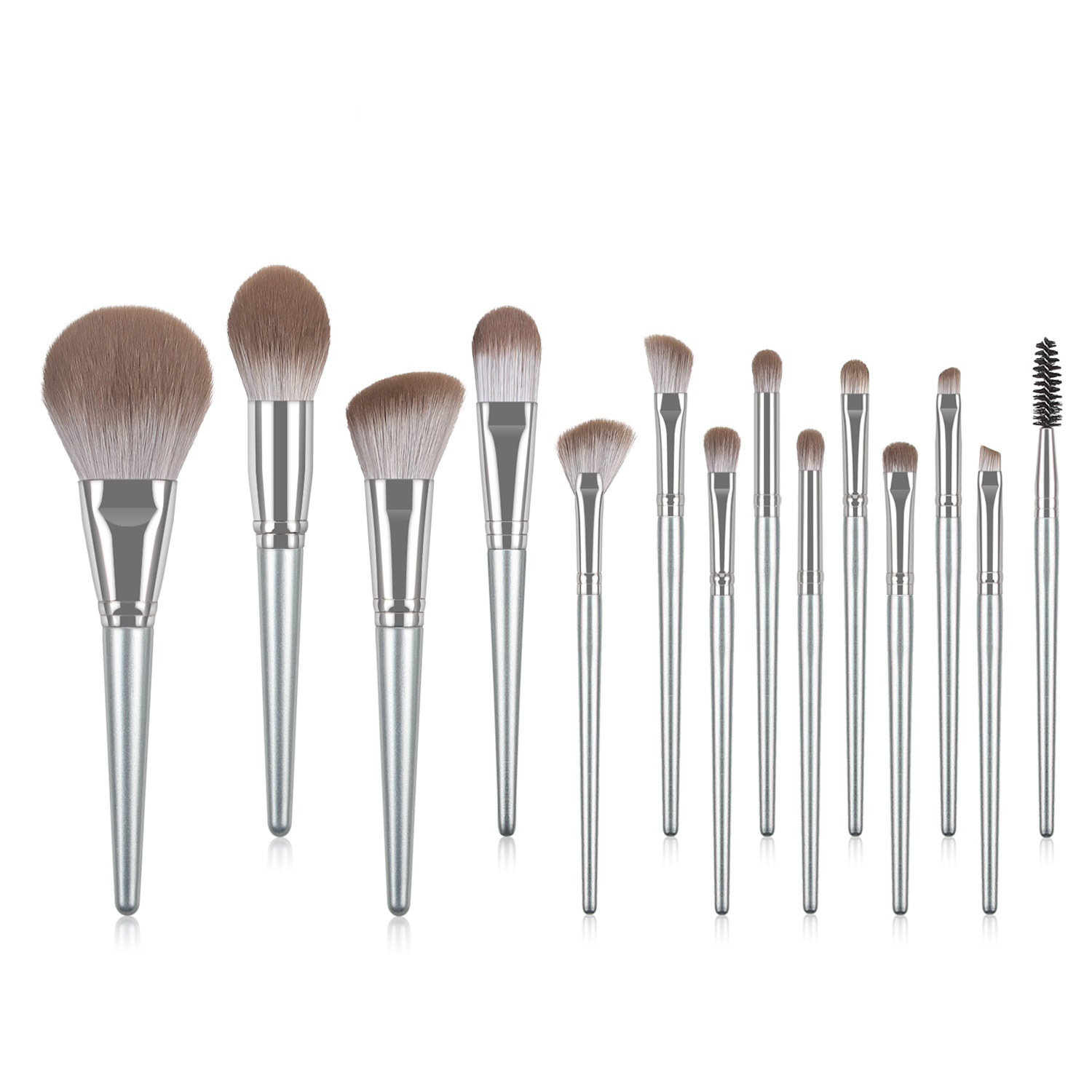 Complete set of 14 ultra soft hair makeup brushes