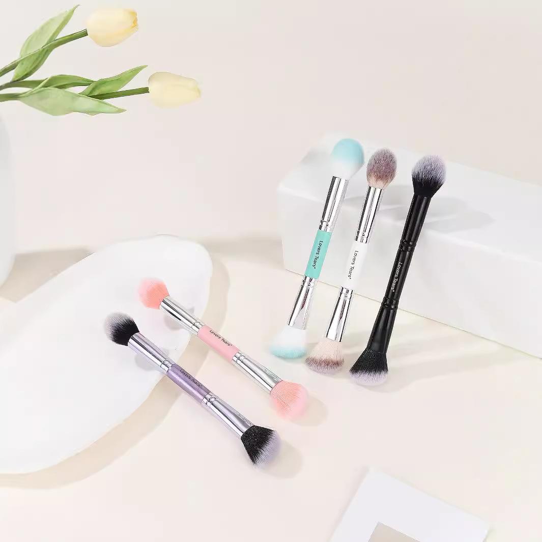 Double head single brush powder brush light brush grooming brush