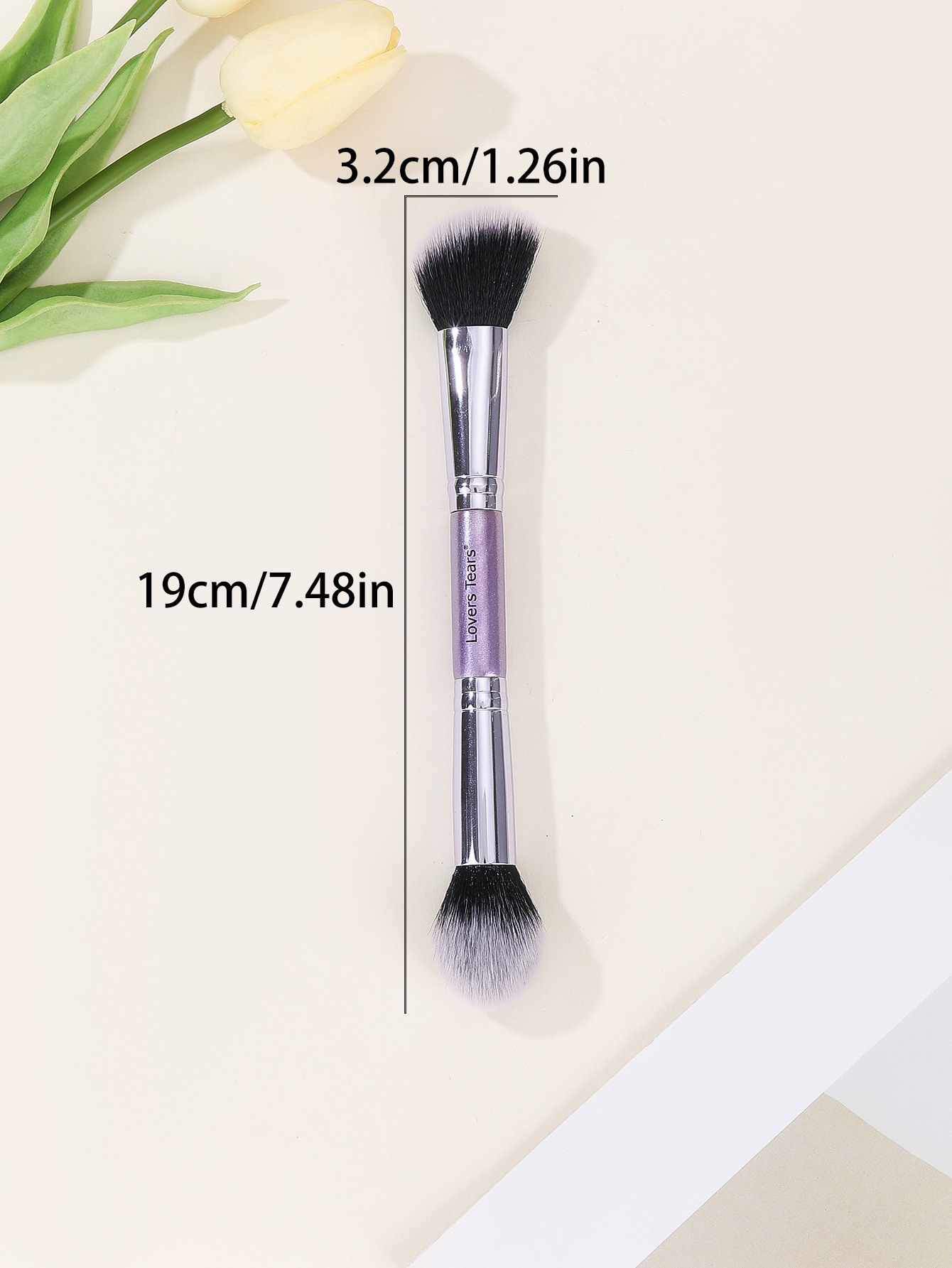 Double head single brush powder brush light brush grooming brush
