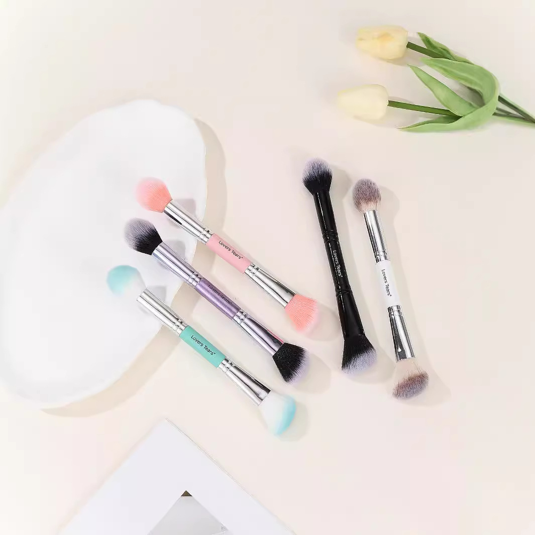 Double head single brush powder brush light brush grooming brush