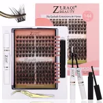 144 Hot Melt Fleece Single Cluster Eyelash