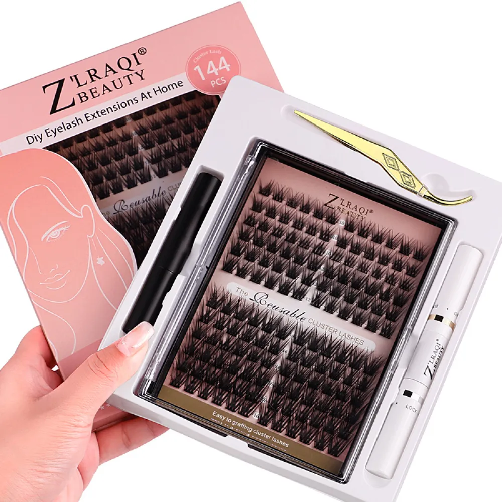 144 Hot Melt Fleece Single Cluster Eyelash