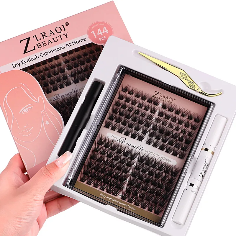 144 Hot Melt Fleece Single Cluster Eyelash