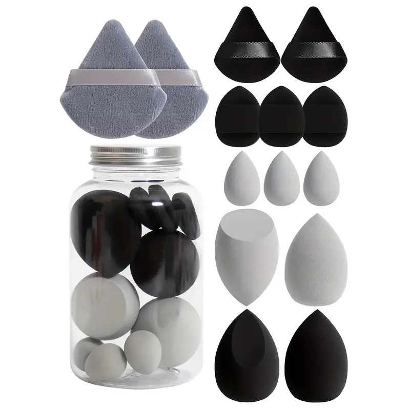 14 piece set of beauty egg powder puff