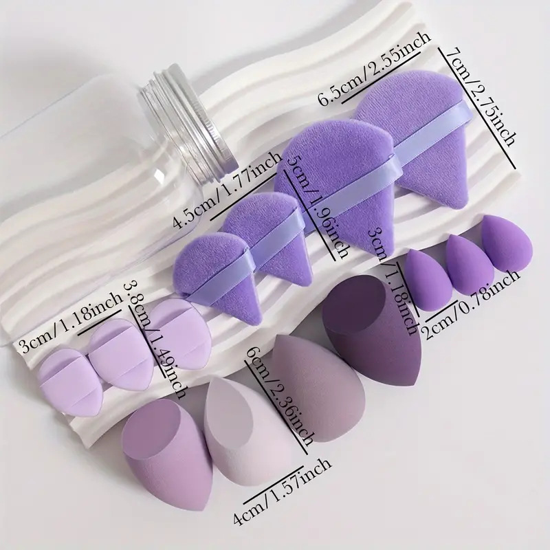 14 piece set of beauty egg powder puff