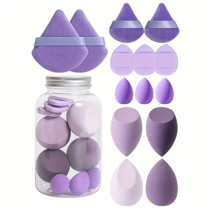 14 piece set of beauty egg powder puff