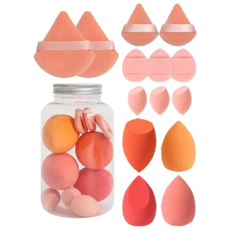 14 piece set of beauty egg powder puff