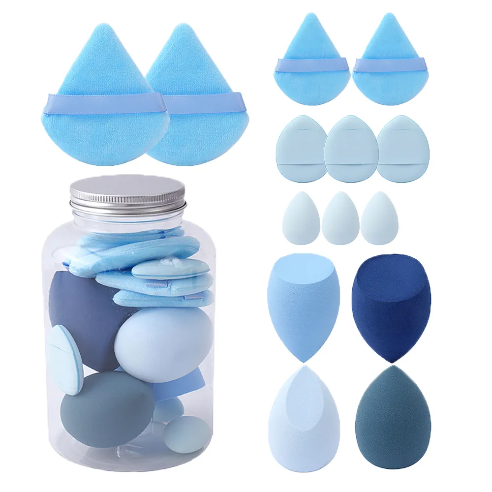 14 piece set of beauty egg powder puff