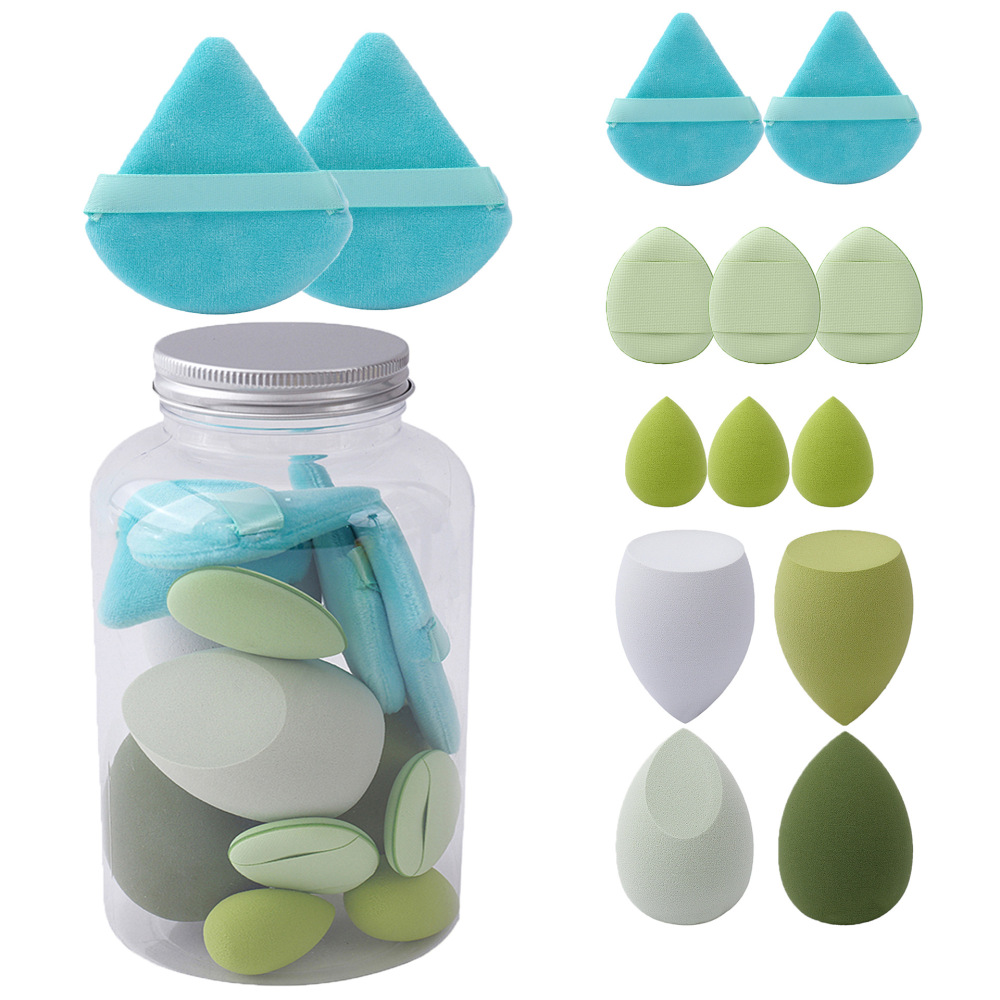 14 piece set of beauty egg powder puff