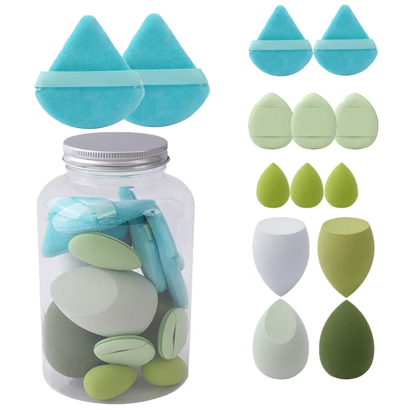 14 piece set of beauty egg powder puff