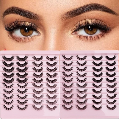 20 pairs of Russian curly false eyelashes 01