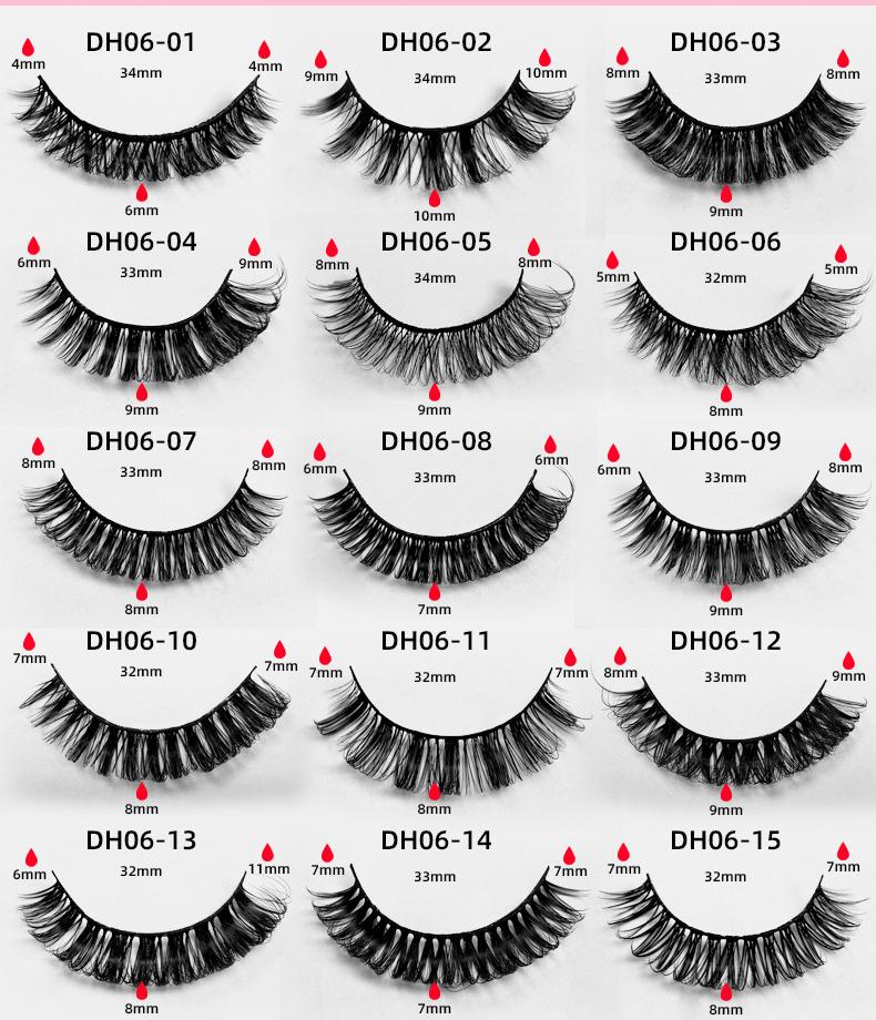 20 pairs of Russian curly false eyelashes