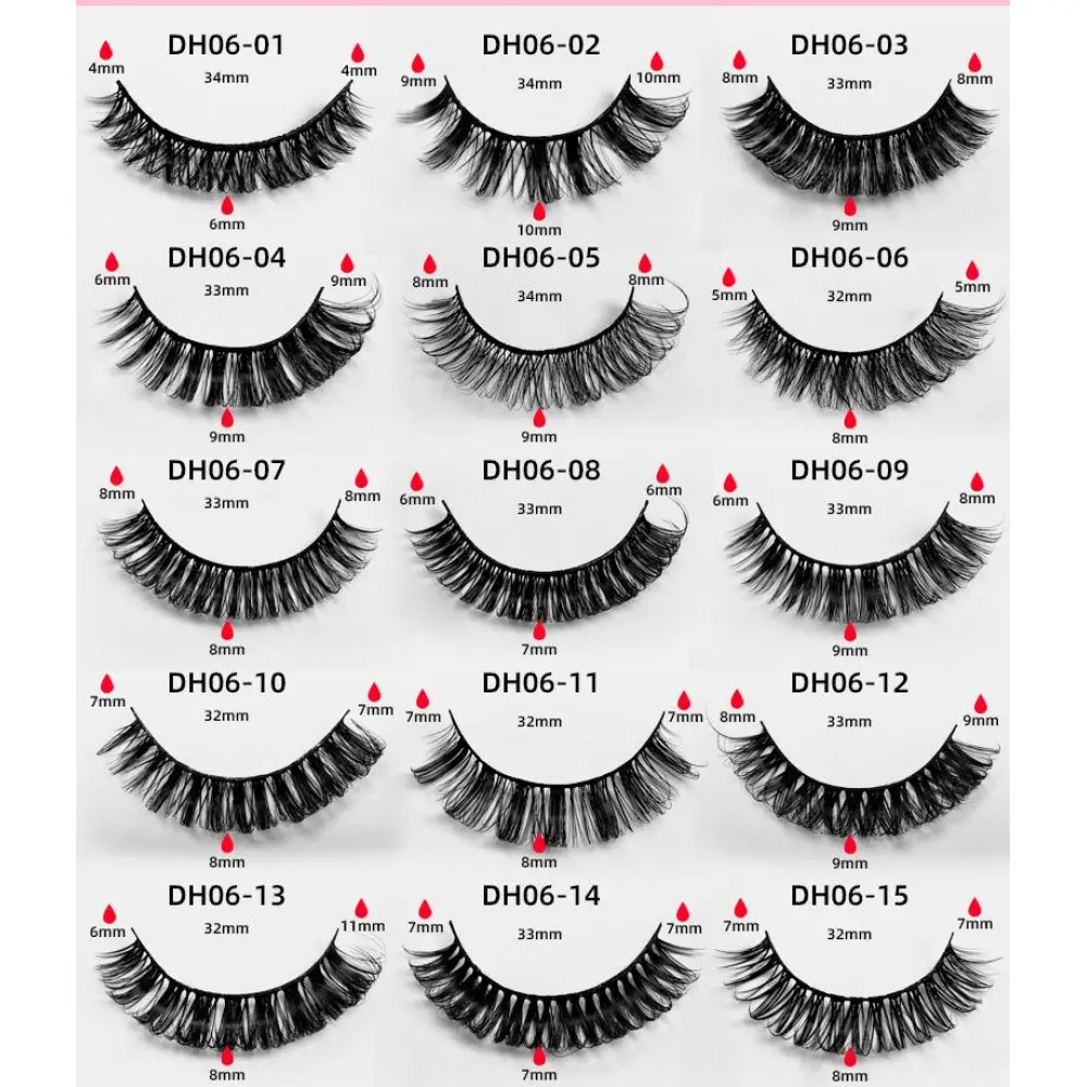 20 pairs of Russian curly false eyelashes