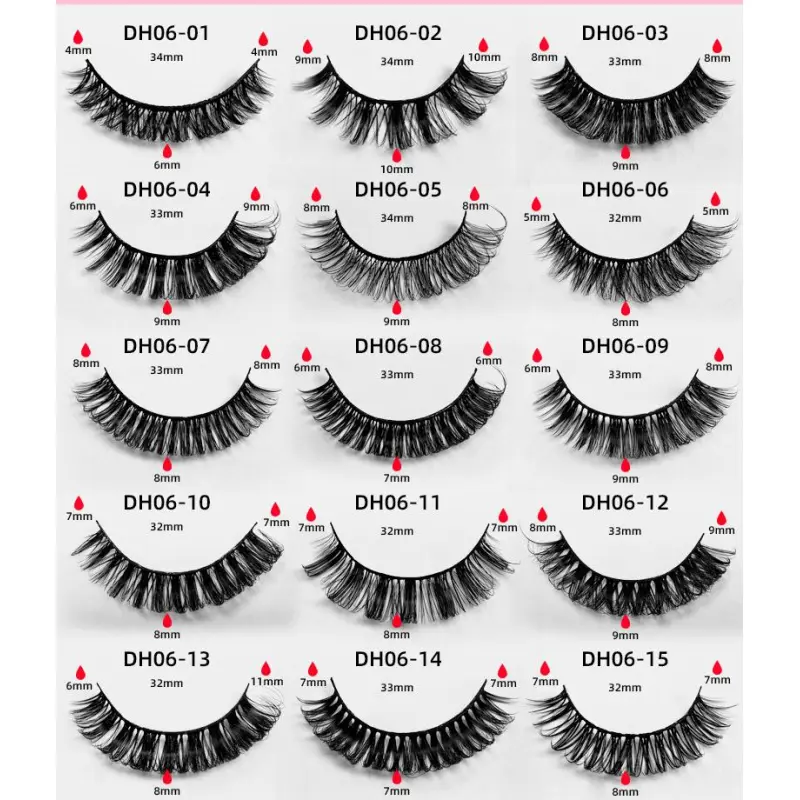 20 pairs of Russian curly false eyelashes