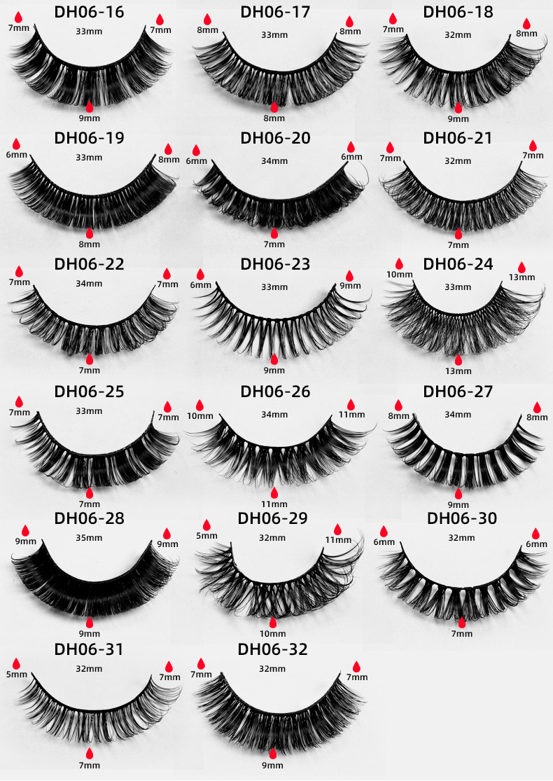 20 pairs of Russian curly false eyelashes