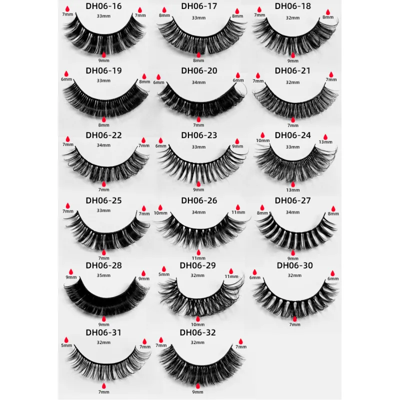 20 pairs of Russian curly false eyelashes