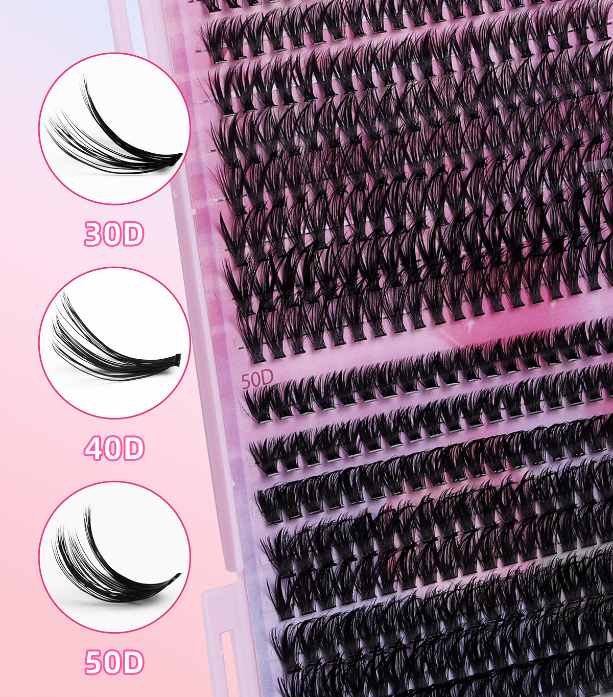 640 clusters of DIY hair 30D40D naturally dense