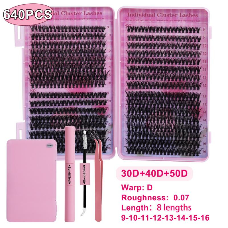 640 clusters of DIY hair 30D40D naturally dense