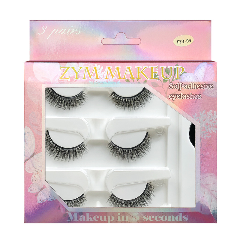 Adhesive free one touch self-adhesive false eyelashes