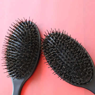 Circular head massage, large board combing, pig mane hair 02