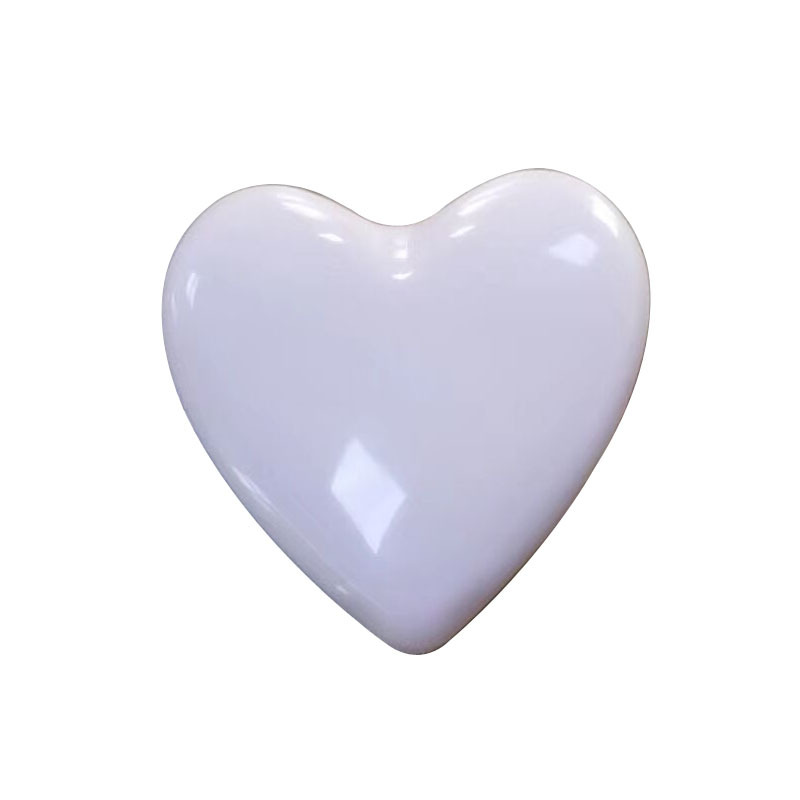 Cute and convenient plastic curved peach heart folding mirror