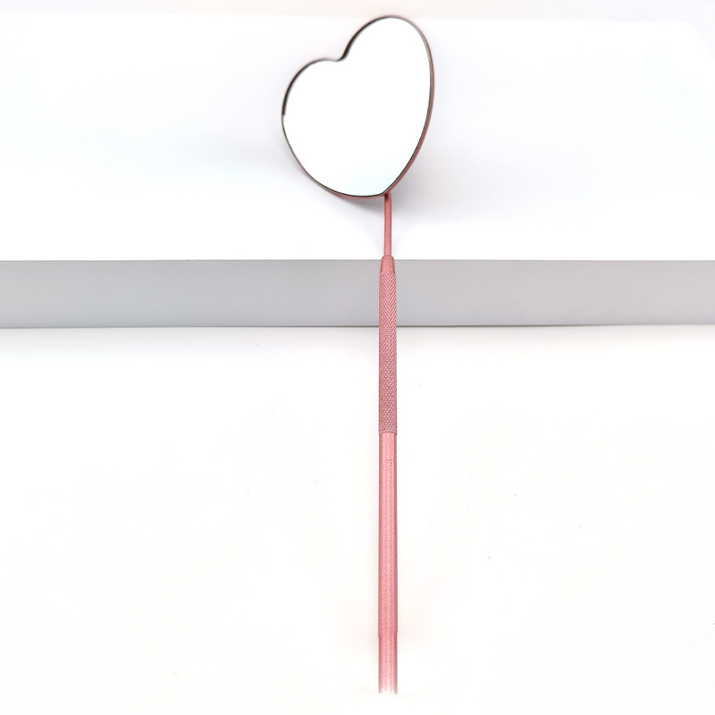 Eyelash grafting heart-shaped examination mirror