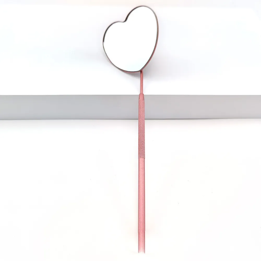Eyelash grafting heart-shaped examination mirror