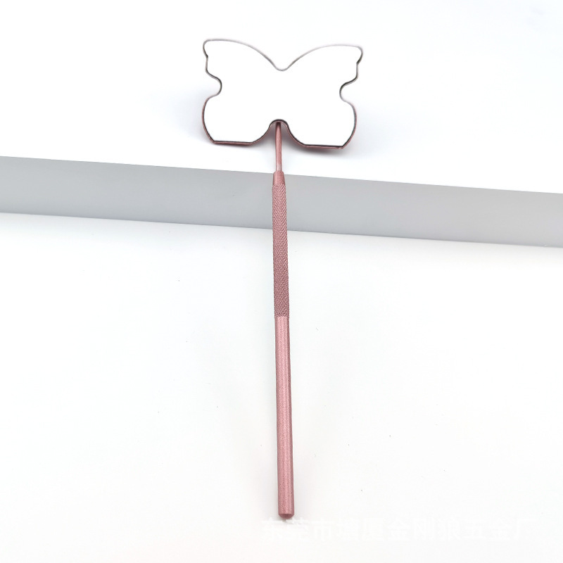 Eyelash grafting heart-shaped examination mirror