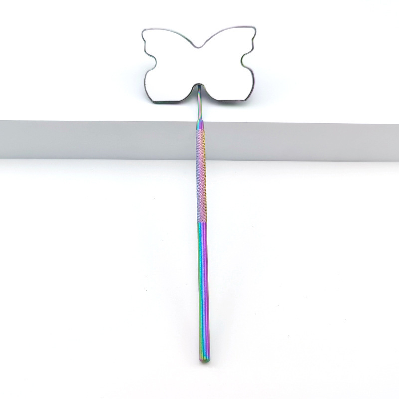 Eyelash grafting heart-shaped examination mirror