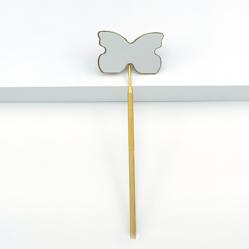 Eyelash grafting heart-shaped examination mirror