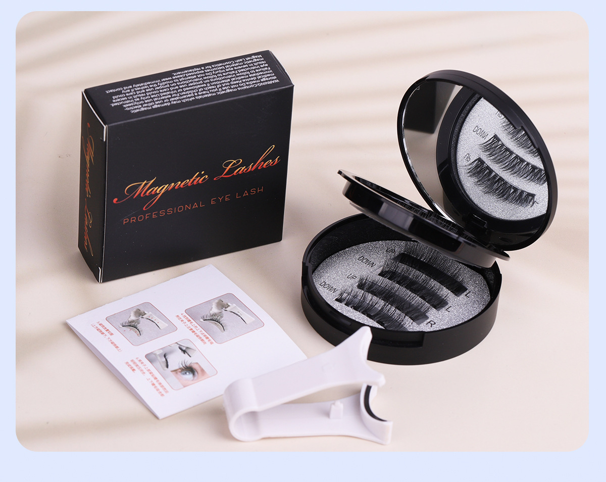 Flat hard stem magnetic suction false eyelashes