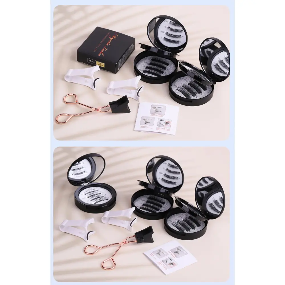 Flat hard stem magnetic suction false eyelashes