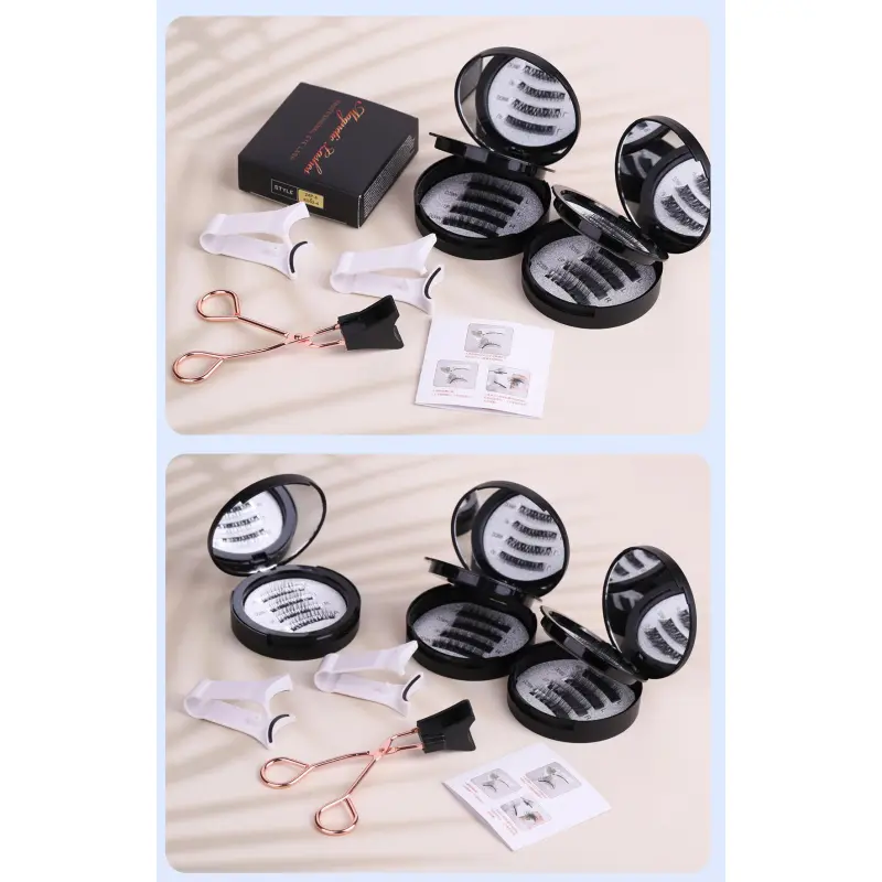 Flat hard stem magnetic suction false eyelashes