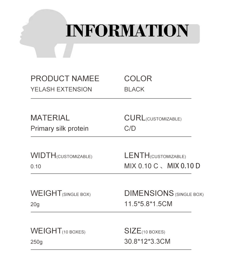 Grafted eyelash set naturally curls up