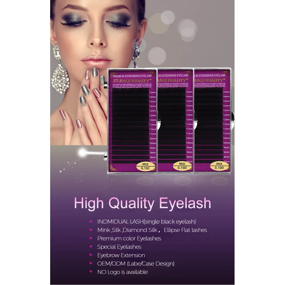 Grafted eyelash set naturally curls up