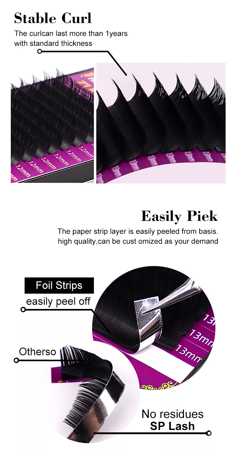 Grafted eyelash set naturally curls up